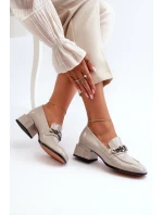 Lakové lodičky na podpatku šedé S.Barski MR38-960