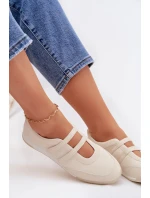 Sportovní dámské baleríny s pásky Béžové Farvessa