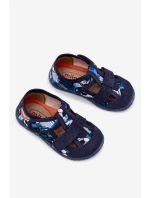 Dětské papuče na suchý zip – tmavě modré Reathiana (s motivem míčů) Dětské papuče na suchý zip – tmavě modré Reathiana (s motivem míčů)