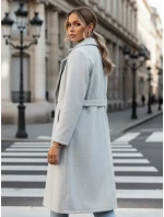 Dámský oversize kabát CASHMELY s dlouhým vázáním šedý FashionStreet NY0713 Dámský oversize kabát CASHMELY s dlouhým vázáním šedý FashionStreet NY0713
