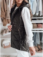 Dámská přechodná prošívaná vesta OLINVIA černá FashionStreet TY4836