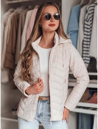 Dámská přechodná prošívaná bunda MODERIS béžová FashionStreet TY4867