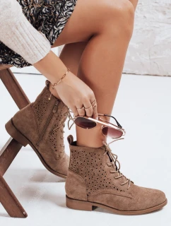 Dámské ažurové boty coffee FashionStreet ZY1151