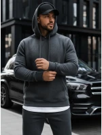 Pánská mikina s kapucí antracitová BX2085 Pánská mikina s kapucí antracitová BX2085