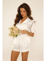 Pyžamo De Lafense 762 Cordelia kr/sr S-2XL rozepínací Pyžamo De Lafense 762 Cordelia kr/sr S-2XL rozepínací