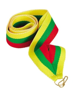 Stuha 11 mm - žluto-zeleno-červená