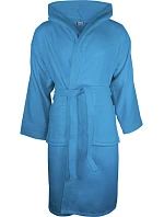 The One Towelling Velour Bathrobe Župan s kapucí 48.1043 aqua