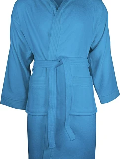 The One Towelling Velour Bathrobe Župan s kapucí 48.1043 aqua
