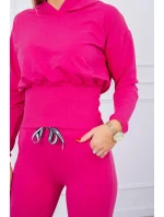 Komplet z szerokimi ściągaczami fuksja Komplet z szerokimi ściągaczami fuksja