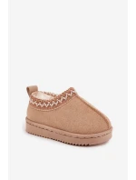 Sněhule Dětské Kotníkové Na Platformě Zateplené Kožešinou Béžové Vilabria