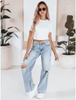 Dámské pytlovité džíny světle modré FashionStreet UY2805 Dámské pytlovité džíny světle modré FashionStreet UY2805