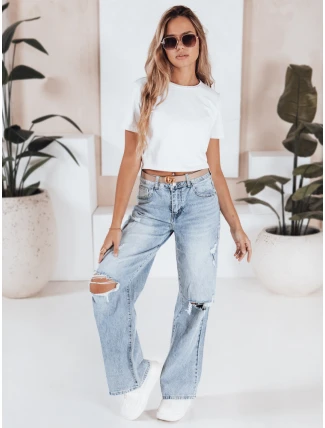 Dámské pytlovité džíny světle modré FashionStreet UY2805