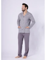 Pyžamo Hotberg 1748 Kamil long/r M-2XL rozepínací