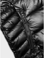 Černá dámská prošívaná bunda s kapucí S'west (B8028-1)