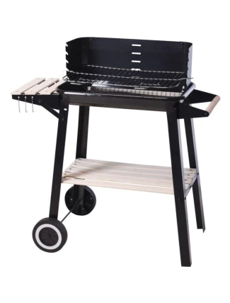 ZAHRADNÍ GRILOVACÍ KOLO 83x45,5x86,5 cm ČERNÉ