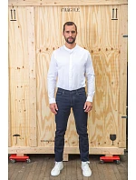 NEOBLU Bart Men Popelínová košile s dl. rukávem a mao límcem 24.3792 beige