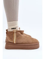 Platforma Sněhule Se Světle Hnědým Vzorem Udra Platforma Sněhule Se Světle Hnědým Vzorem Udra