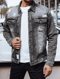 Pánská džínová bunda černá FashionStreet TX4696