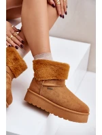 Sněhule na platformě s kožíškem Big Star OO274A106 Camel Sněhule na platformě s kožíškem Big Star OO274A106 Camel