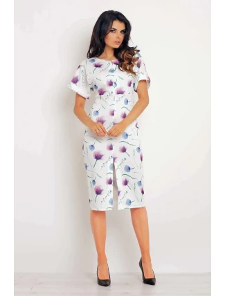 Dámské šaty M102 fialové květy - Infinite You Š Dámské šaty M102 fialové květy - Infinite You Š