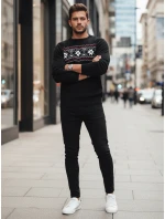 Pánský černý svetr FashionStreet WX2276