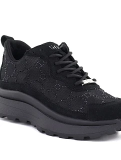 Dámské tenisky se síťovinou a zirkony černé Goe TT2N4041