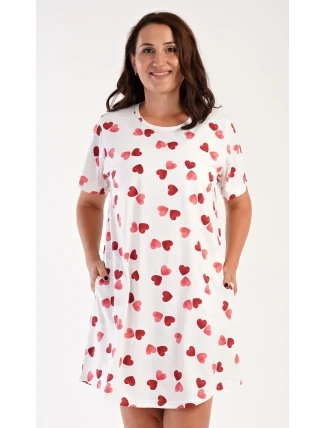 Dámské domácí šaty s krátkým rukávem Valentýna