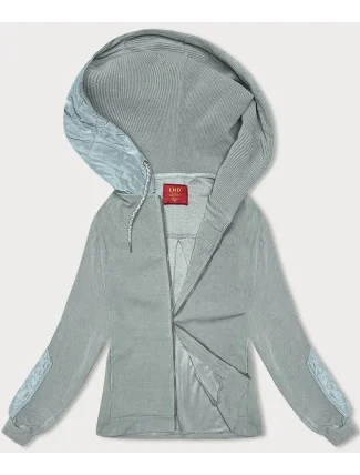 Dámská žebrovaná mikina v mátové barvě (AMG-311) Dámská žebrovaná mikina v mátové barvě (AMG-311)