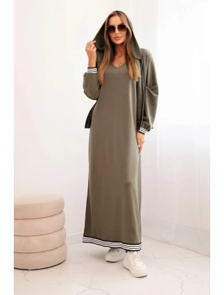 Komplet dámský s viskózou s rozepínací mikinou a dlouhou sukni fango Komplet dámský s viskózou s rozepínací mikinou a dlouhou sukni fango