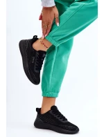 Dámská síťovaná sportovní obuv Memory Foam System Big Star LL274662 Černé