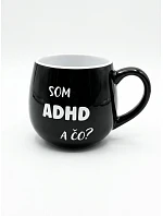 Keramický hrníček Som ADHD a čo? 300 ml černý - Giftela Keramický hrníček Som ADHD a čo? 300 ml černý - Giftela
