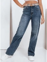 Dámské modré džíny s širokými nohavicemi FashionStreet UY2777