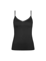 Feel Of Cotton Spaghetti Top - BLACK - TRIUMPH BLACK - TRIUMPH