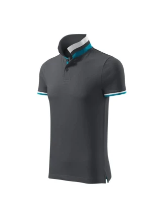 Malfini Collar Up M MLI-25683 světle antracitová polokošile Malfini Collar Up M MLI-25683 světle antracitová polokošile