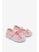 Dětské baletky s mašlí růžové Amirinas