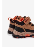 Dětské zimní boty na suchý zip Big Star SS374012 Hnědé Dětské zimní boty na suchý zip Big Star SS374012 Hnědé