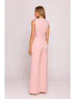 M866 Kombinéza s krajkovými panely - pudrová