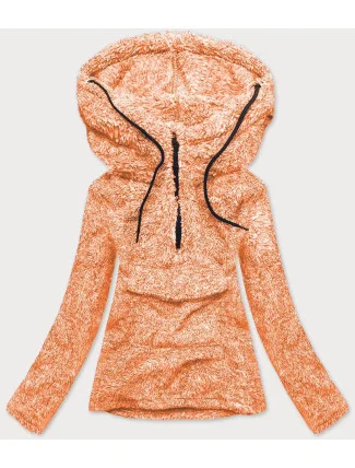 Oranžová melanžová plyšová dámská mikina (HH008-48) Oranžová melanžová plyšová dámská mikina (HH008-48)