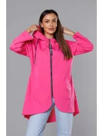 Růžový tenký asymetrický dámský přehoz přes oblečení (B8117-83)