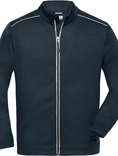 Daiber JN 898 Pánská pracovní pletená fleece bunda - Solid 02.0898 navy/navy