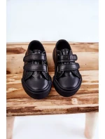Dětské kožené tenisky na suchý zip BIG STAR KK374054 Černá Dětské kožené tenisky na suchý zip BIG STAR KK374054 Černá