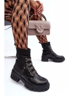 Botky Workery s pružným svrškem Černá Kasseis Botky Workery s pružným svrškem Černá Kasseis