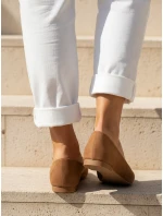 Dámské semišové špičaté baleríny hnědé FashionStreet ZY1349