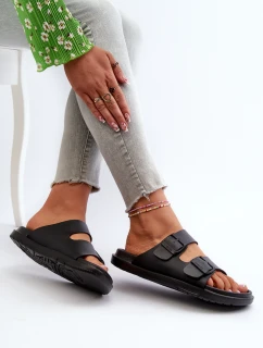 Lehké Pěnové Dámské Žabky S Sponami Big Star NN274A750 Černé