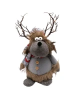 FURNISHED RENNIFER WITH ILLUMINATED TORCH Grey 20x35x47CM dětské