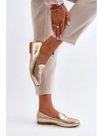 Dámské mokasíny na ploché podrážce zlaté Sylvaine