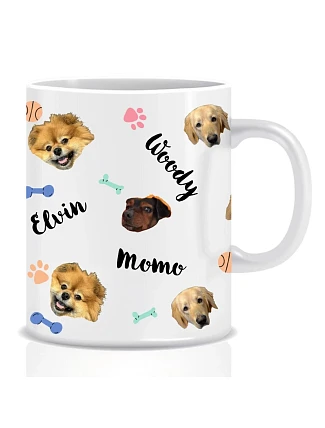 Personalizovaný klasický bílý keramický hrníček 300 ml s mazlíčky Personalizovaný klasický bílý keramický hrníček 300 ml s mazlíčky