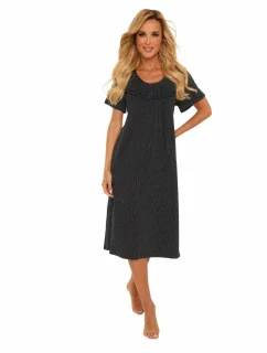 Dlouhá dámská noční košile s krátkými rukávy 441 JULIETTE