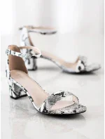 Moderní  sandály se zvířecím motivem dámské na širokém podpatku