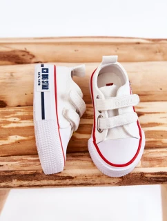 Dětské látkové tenisky se suchým zipem BIG STAR KK374079 Bílá